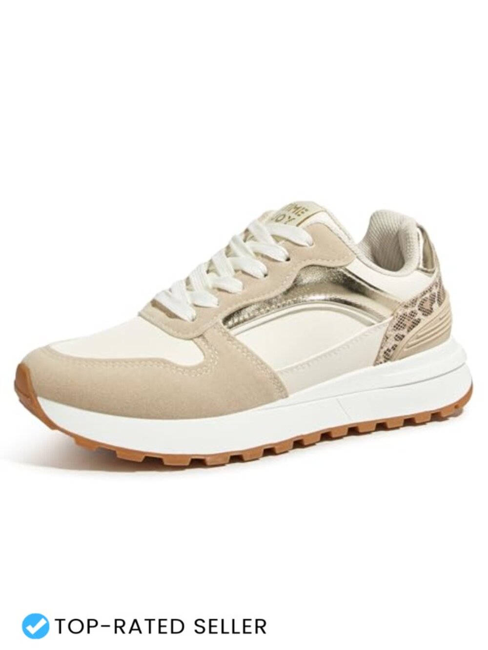 Platform Sneakers Oxford Fabric Lace-Up Retro Women's Casual Shoes